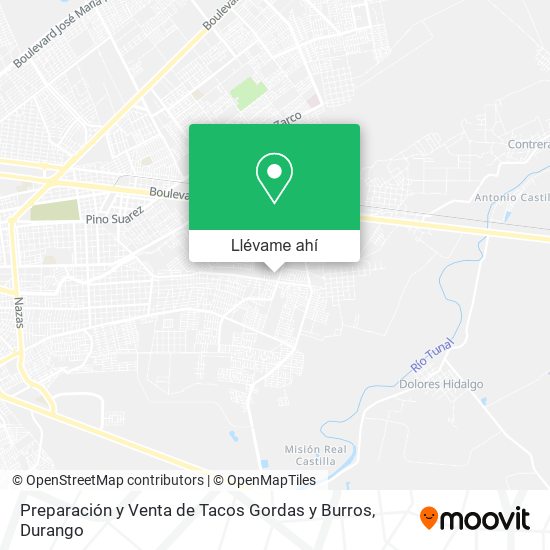 Mapa de Preparación y Venta de Tacos Gordas y Burros