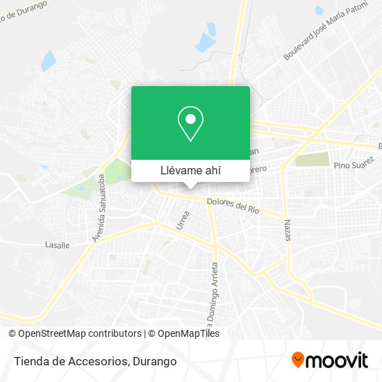 Mapa de Tienda de Accesorios