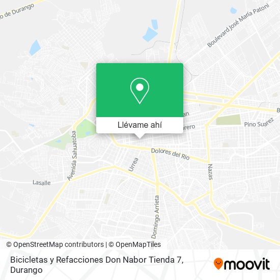 Mapa de Bicicletas y Refacciones Don Nabor Tienda 7