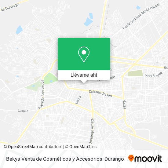 Mapa de Bekys Venta de Cosméticos y Accesorios