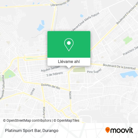 Mapa de Platinum Sport Bar