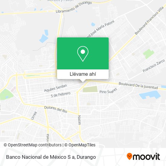 Mapa de Banco Nacional de México S a