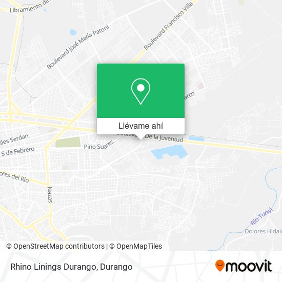 Mapa de Rhino Linings Durango