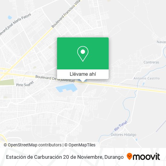 Mapa de Estación de Carburación 20 de Noviembre