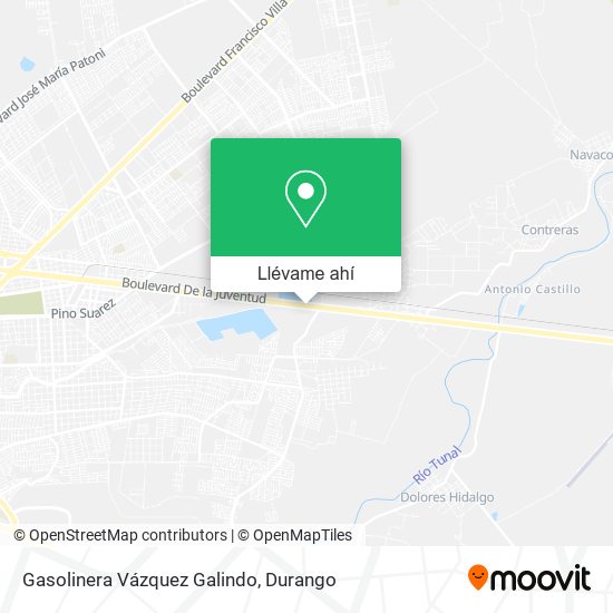 Mapa de Gasolinera Vázquez Galindo