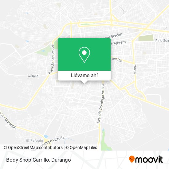 Mapa de Body Shop Carrillo