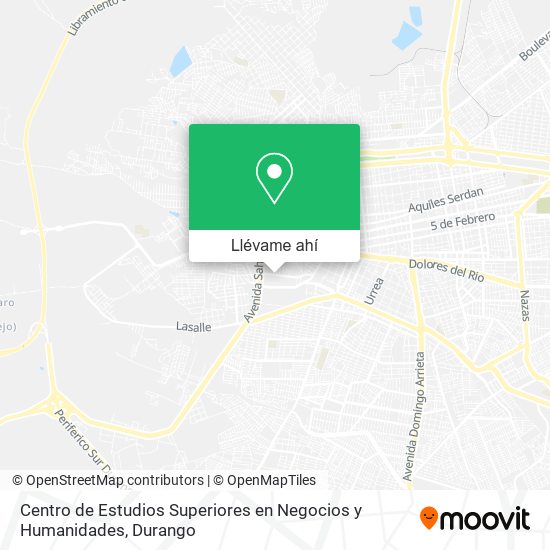 Mapa de Centro de Estudios Superiores en Negocios y Humanidades