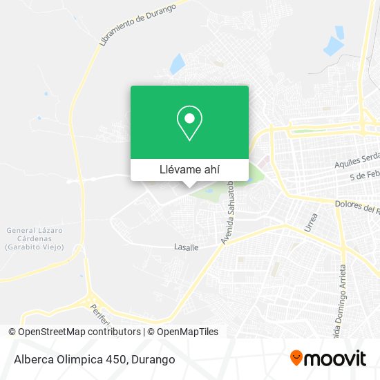 Mapa de Alberca Olimpica 450