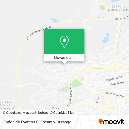 Mapa de Salon de Eventos El Encanto