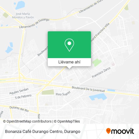 Mapa de Bonanza Café Durango Centro