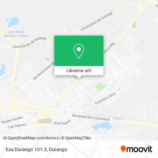 Mapa de Exa Durango 101.3