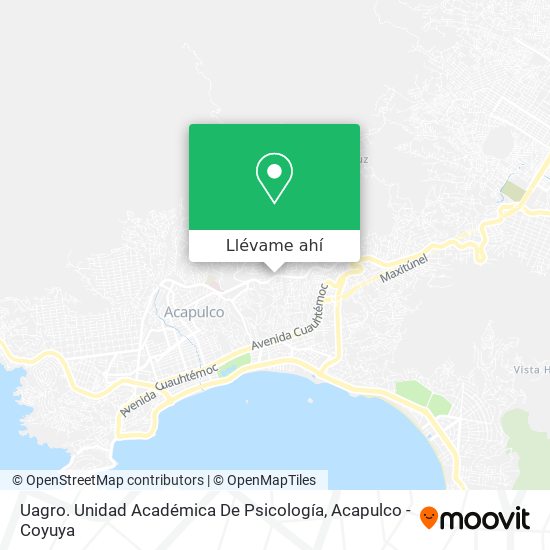 Mapa de Uagro. Unidad Académica De Psicología