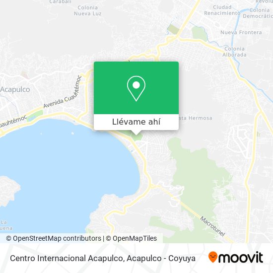 Mapa de Centro Internacional Acapulco