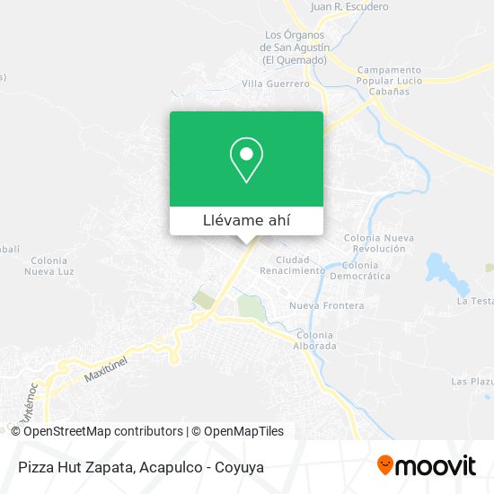 Mapa de Pizza Hut Zapata