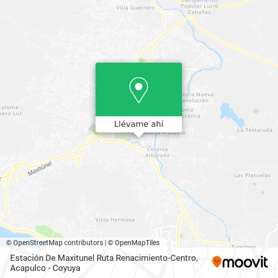 Mapa de Estación De Maxitunel Ruta Renacimiento-Centro