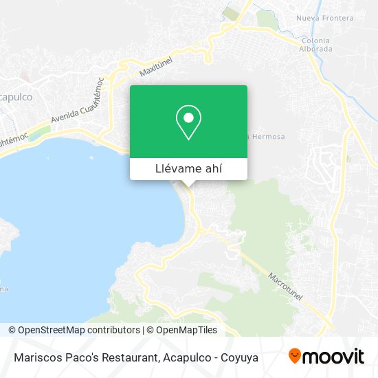 Mapa de Mariscos Paco's Restaurant