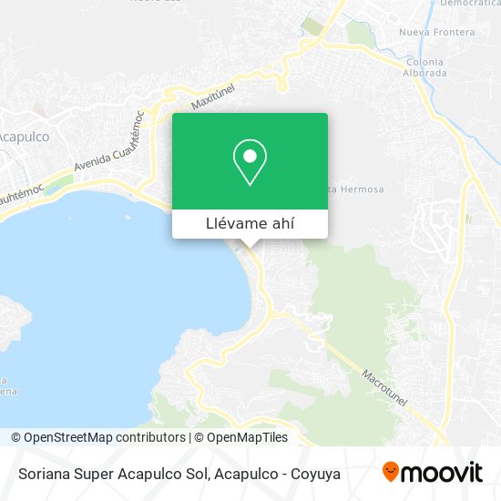 Mapa de Soriana Super Acapulco Sol