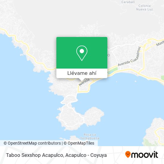 Mapa de Taboo Sexshop Acapulco