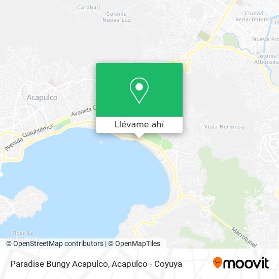 Mapa de Paradise Bungy Acapulco