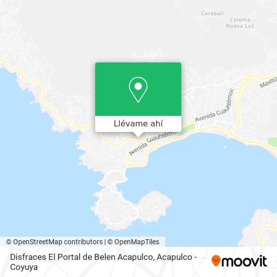 Mapa de Disfraces El Portal de Belen Acapulco