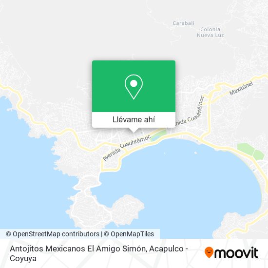 Mapa de Antojitos Mexicanos El Amigo Simón
