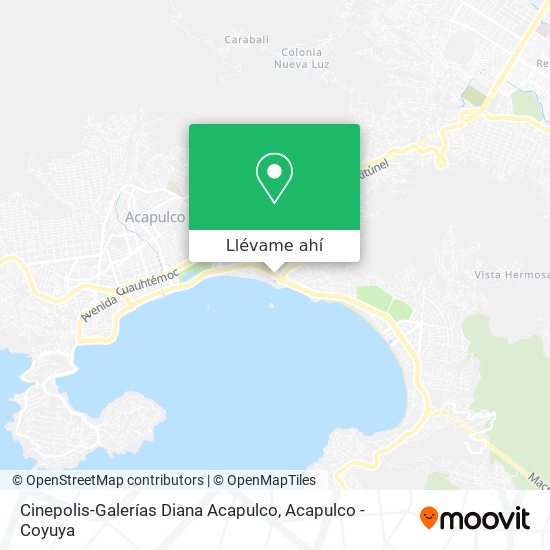 Mapa de Cinepolis-Galerías Diana Acapulco
