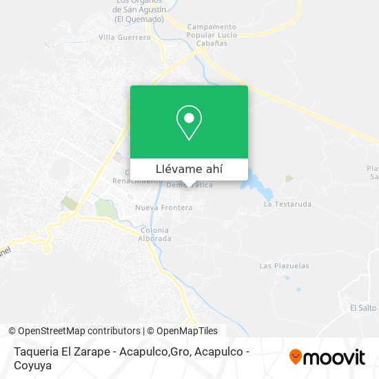 Mapa de Taqueria El Zarape - Acapulco,Gro