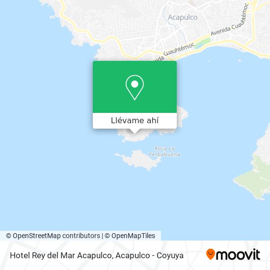 Mapa de Hotel Rey del Mar Acapulco
