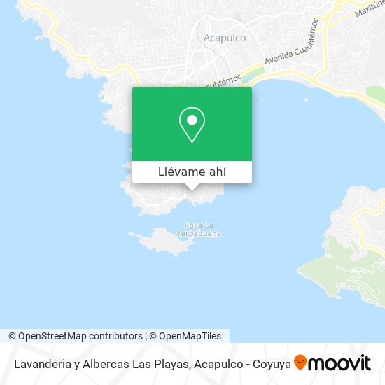 Mapa de Lavanderia y Albercas Las Playas