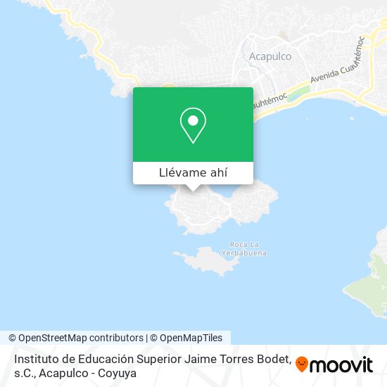 Mapa de Instituto de Educación Superior Jaime Torres Bodet, s.C.