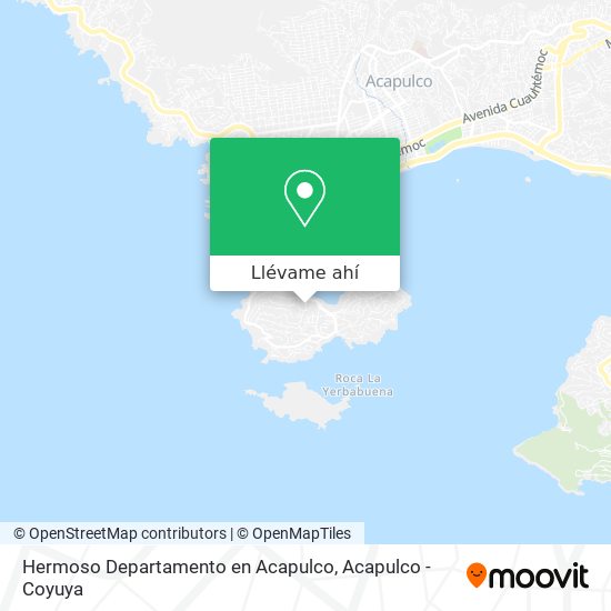 Mapa de Hermoso Departamento en Acapulco