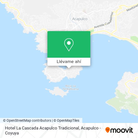 Mapa de Hotel La Cascada Acapulco Tradicional