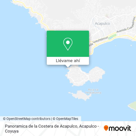 Mapa de Panoramica de la Costera de Acapulco
