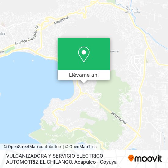 Mapa de VULCANIZADORA Y SERVICIO ELECTRICO AUTOMOTRIZ EL CHILANGO