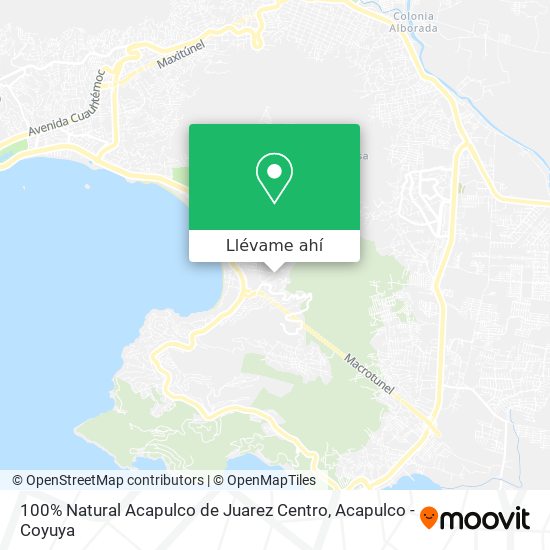 Mapa de 100% Natural Acapulco de Juarez Centro