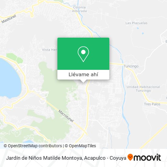 Mapa de Jardín de Niños Matilde Montoya