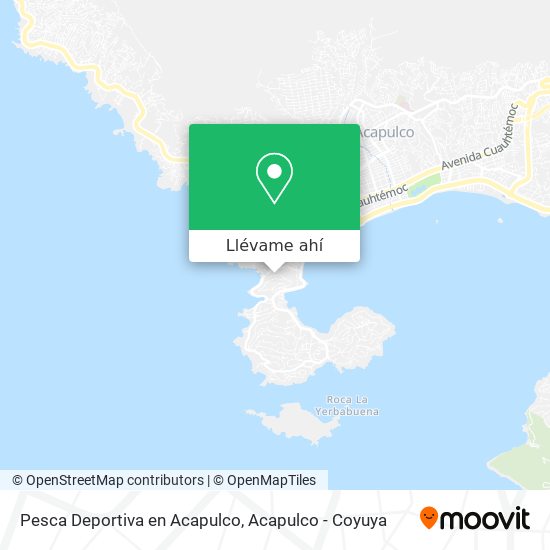Mapa de Pesca Deportiva en Acapulco