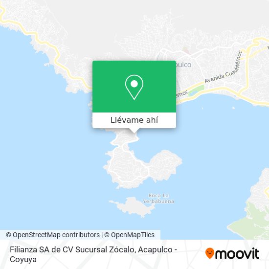 Mapa de Filianza SA de CV Sucursal Zócalo