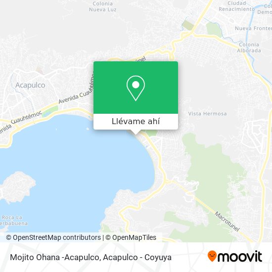 Mapa de Mojito Ohana -Acapulco