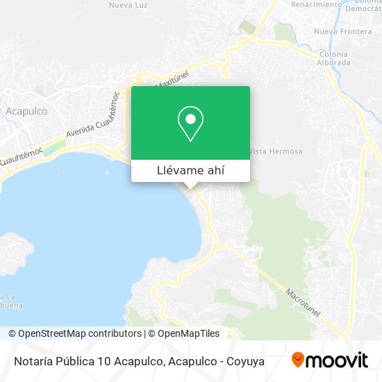 Mapa de Notaría Pública 10 Acapulco