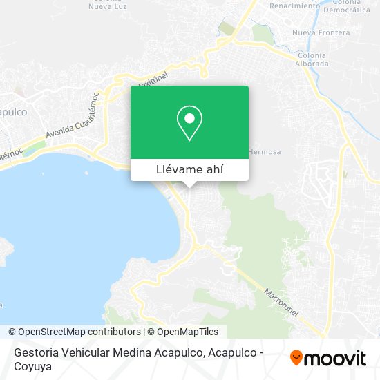 Mapa de Gestoria Vehicular Medina Acapulco