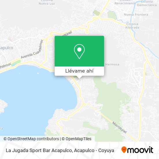 Mapa de La Jugada Sport Bar Acapulco