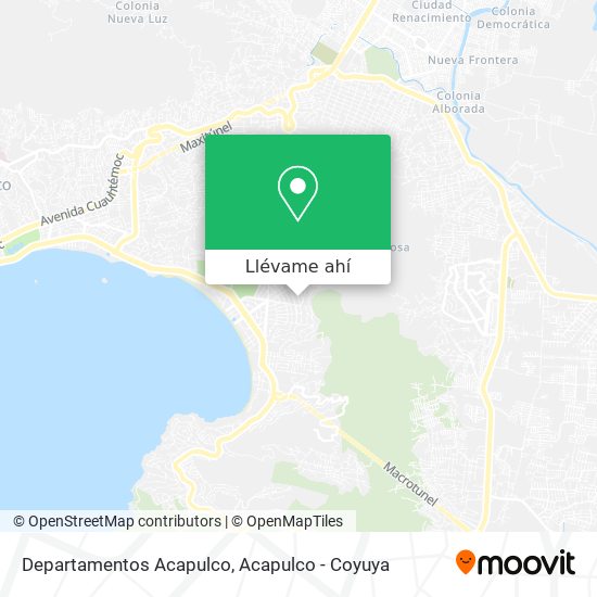 Mapa de Departamentos Acapulco