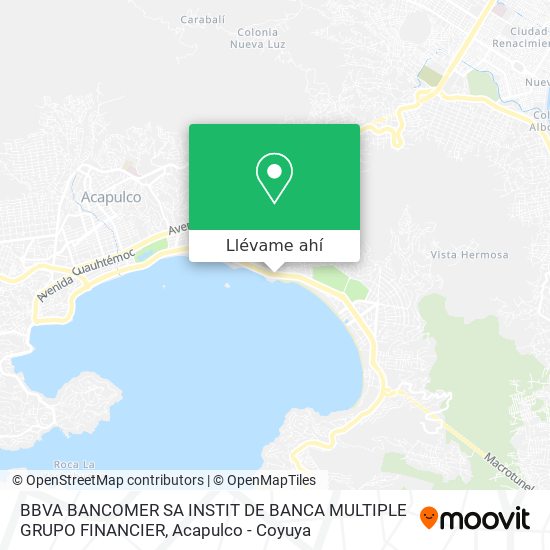 Mapa de BBVA BANCOMER SA INSTIT DE BANCA MULTIPLE GRUPO FINANCIER