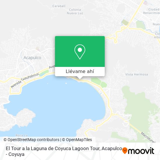 Mapa de El Tour a la Laguna de Coyuca Lagoon Tour