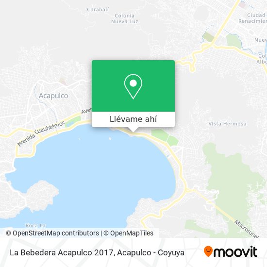 Mapa de La Bebedera Acapulco 2017