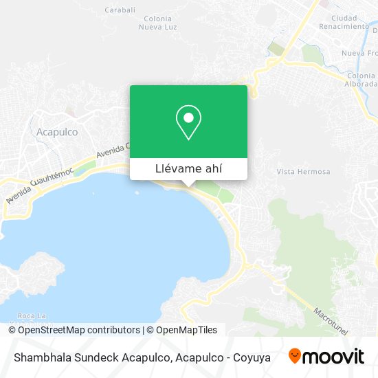 Mapa de Shambhala Sundeck Acapulco