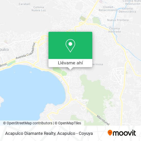 Mapa de Acapulco Diamante Realty
