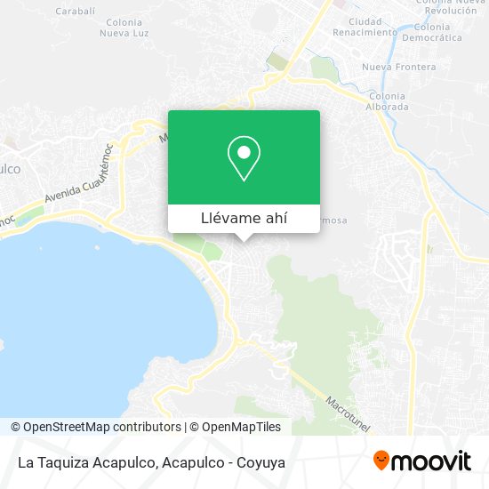 Mapa de La Taquiza Acapulco