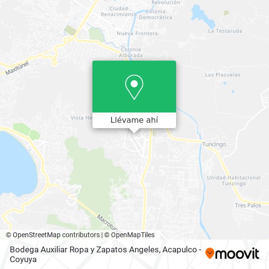 Mapa de Bodega Auxiliar Ropa y Zapatos Angeles